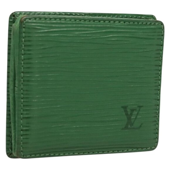 LOUIS VUITTON Epi Porte Monnaie Boite Coin Purse Green - Picture 1 of 15